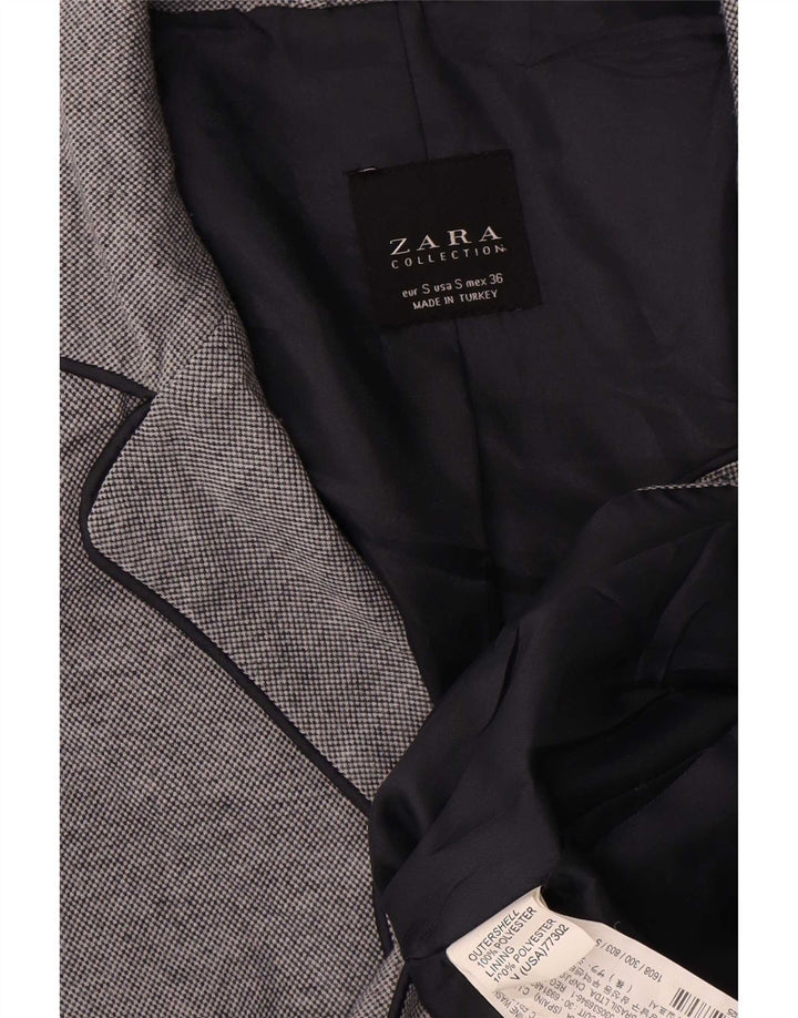 Zara Mens 2 Button Blazer Jacket UK 36 Small Grey Polyester