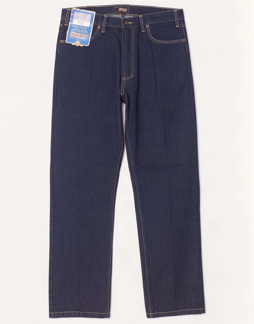 Blaklader Mens Straight Jeans W34 L32 Navy Blue Cotton