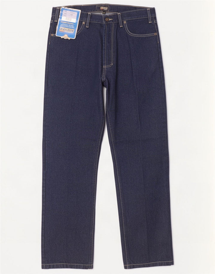 Blaklader Mens Straight Jeans W34 L32 Navy Blue Cotton