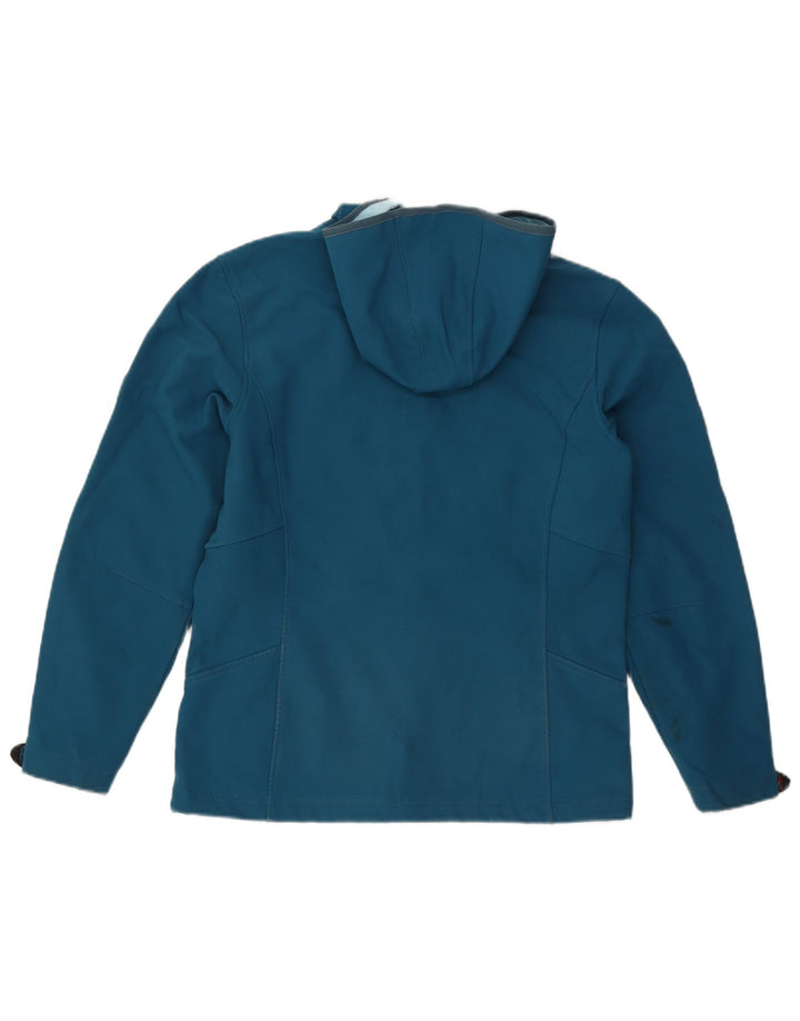 Jack Wolfskin Girls Hooded Windbreaker Jacket 15-16 Years Blue Polyester