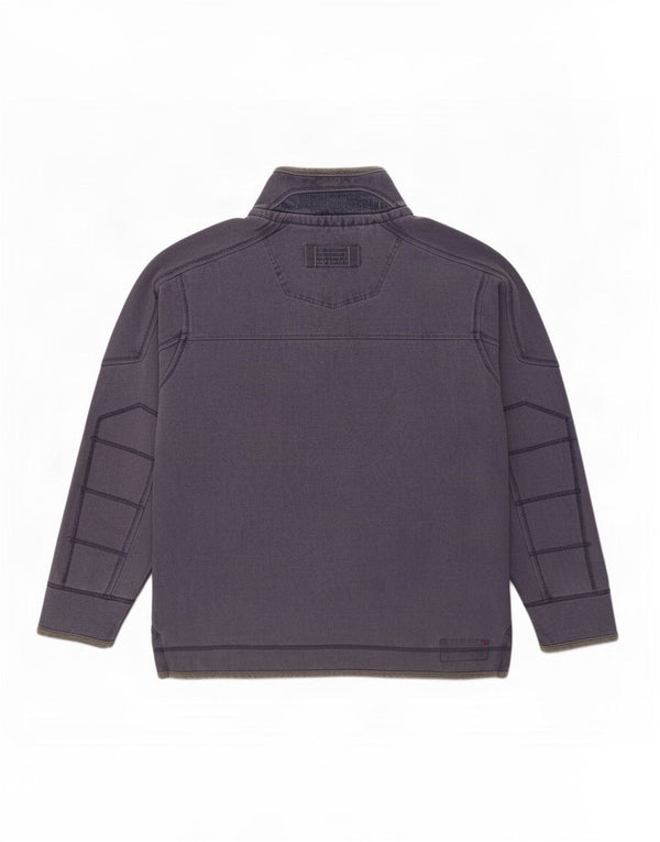 Fat Face Mens Zip Neck Sweatshirt Jumper Large Blue Cotton