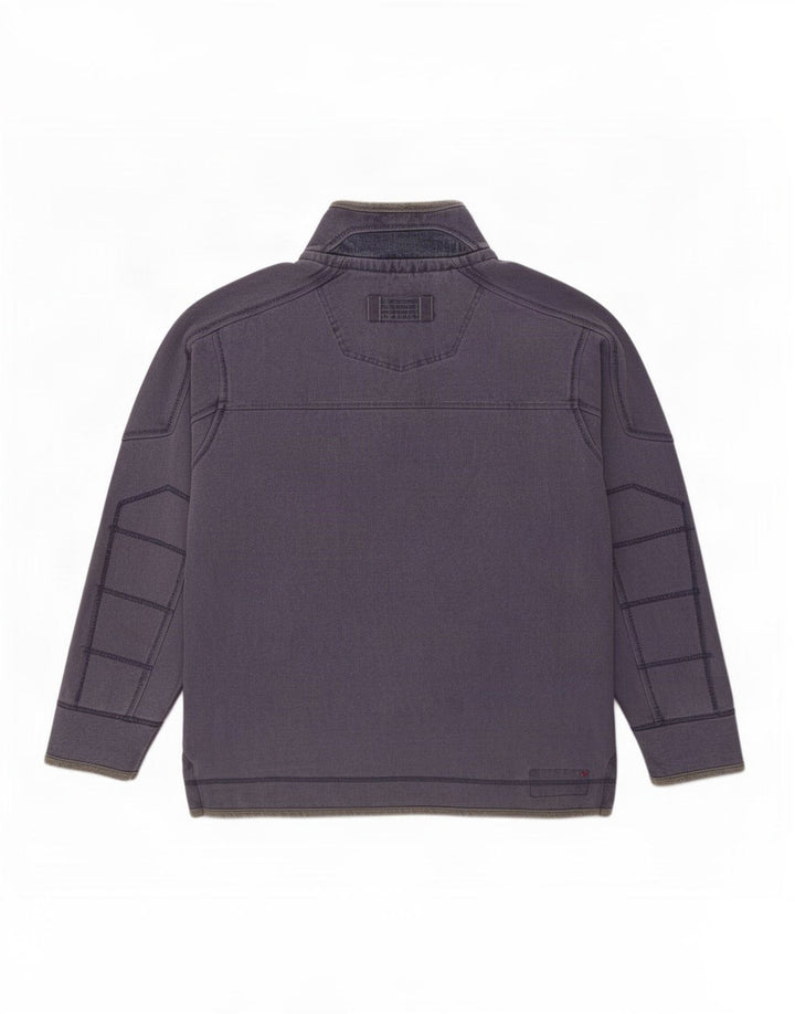 Fat Face Mens Zip Neck Sweatshirt Jumper Large Blue Cotton
