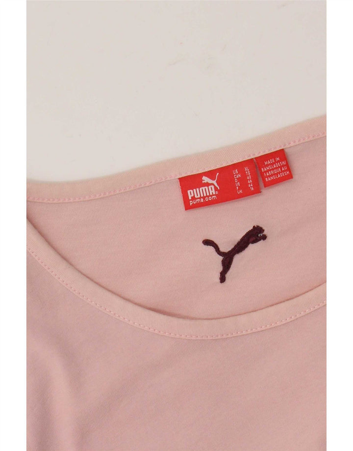 Puma Womens Graphic Sweatshirt Jumper UK 16 Large Pink