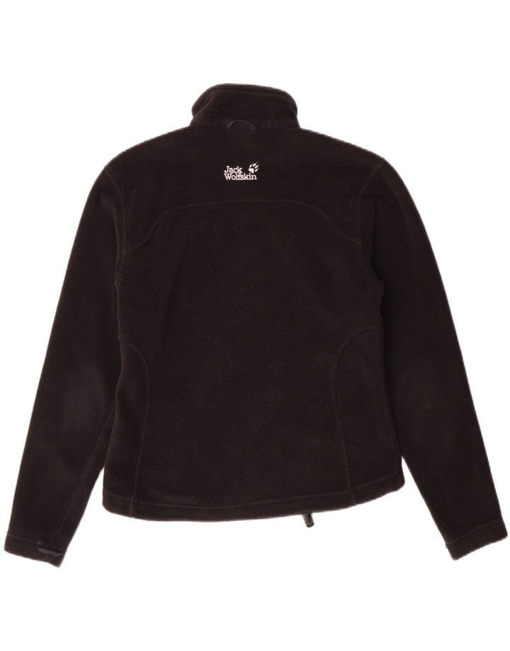 JACK WOLFSKIN Womens Fleece Jacket UK 10 Small Black Polyester