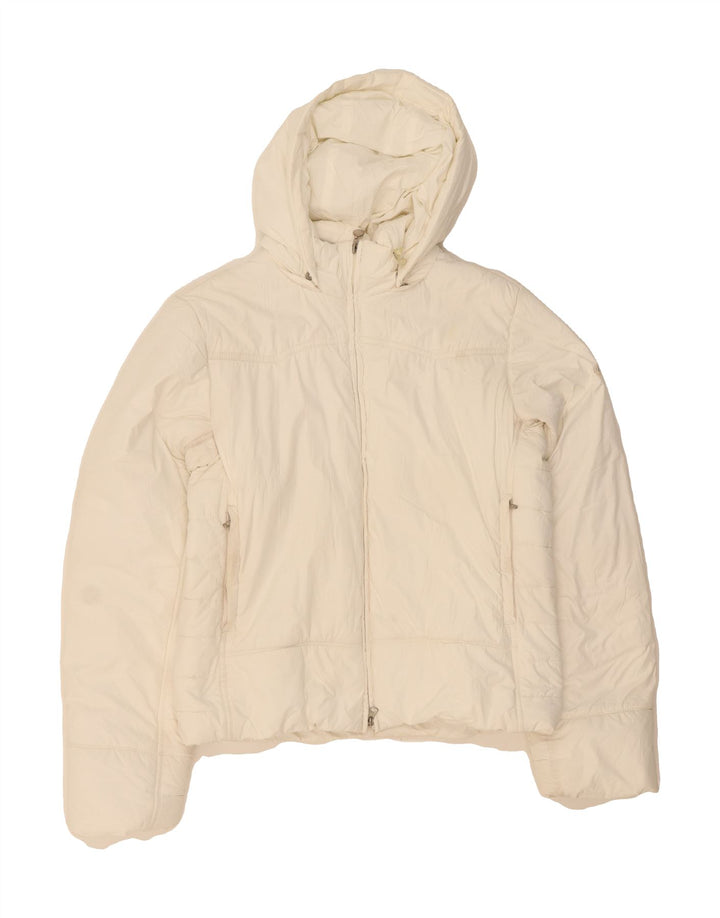 CHAMPION Womens Hooded Padded Jacket UK 18 XL White Polyester Vintage Champion and Second-Hand Champion from Messina Hembry 