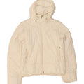 CHAMPION Womens Hooded Padded Jacket UK 18 XL White Polyester Vintage Champion and Second-Hand Champion from Messina Hembry 