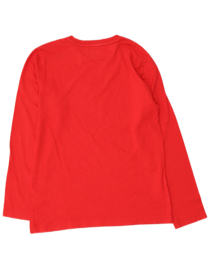 Moschino Boys Graphic Top Long Sleeve 12-13 Years Red Cotton