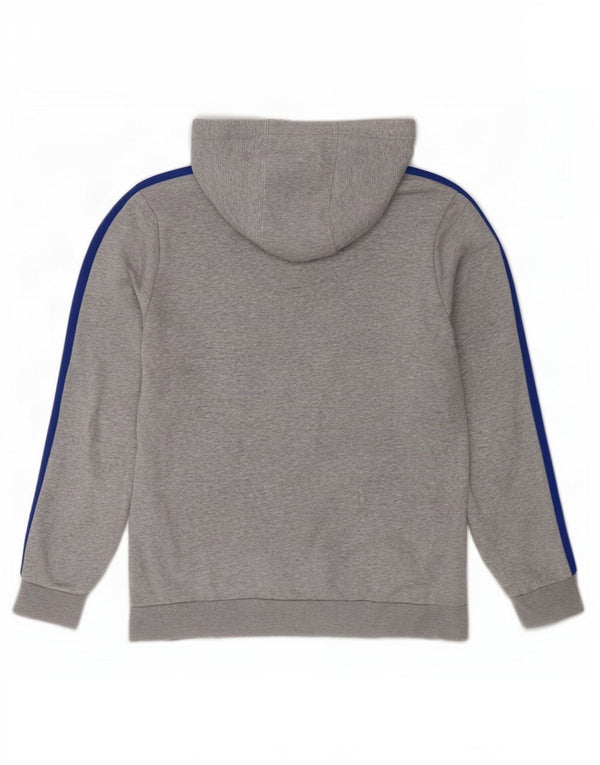 Adidas Boys Hoodie Jumper 13-14 Years Grey Cotton