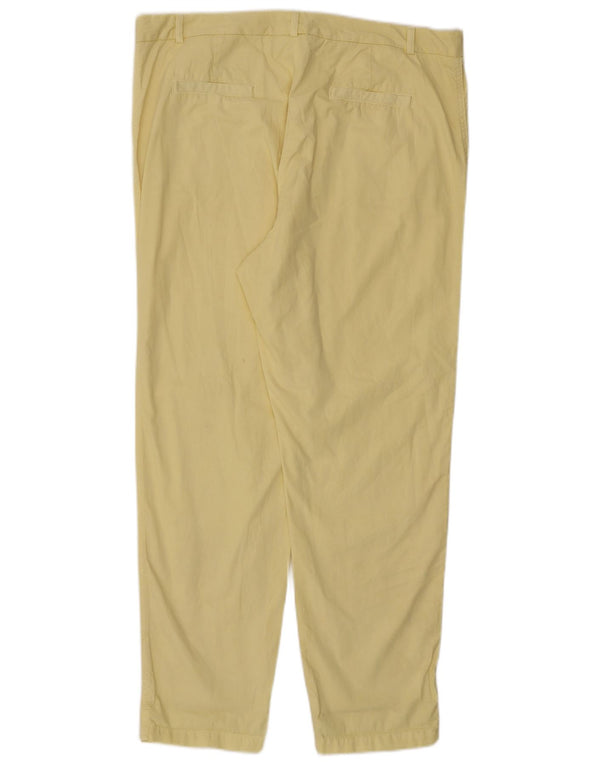 Marks & Spencer Womens Straight Chino Trousers UK 18 XL W38 L30 Yellow