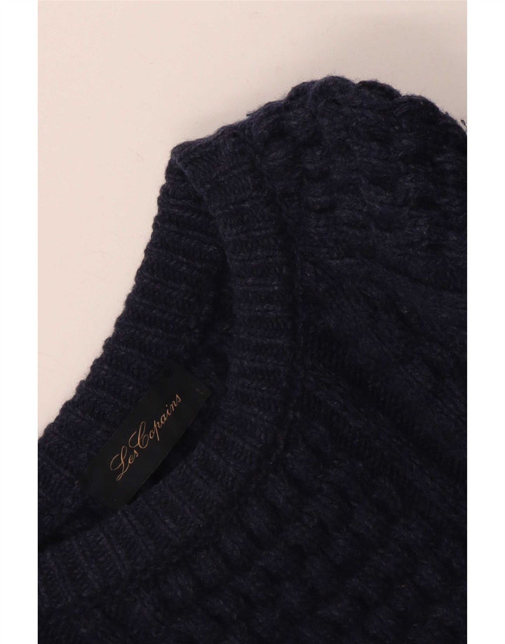 Les Copains Mens Regular Fit Crew Neck Jumper Sweater Small Navy Blue