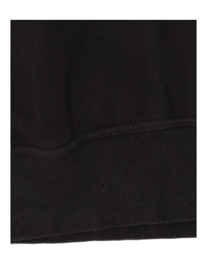 Nike Womens Graphic Crop Sweatshirt Jumper UK 12 Medium Black Cotton