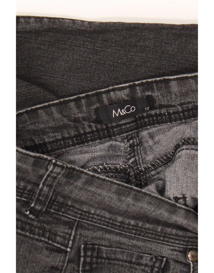 M&Co Womens Straight Jeans UK 12 Medium W30 L30 Grey