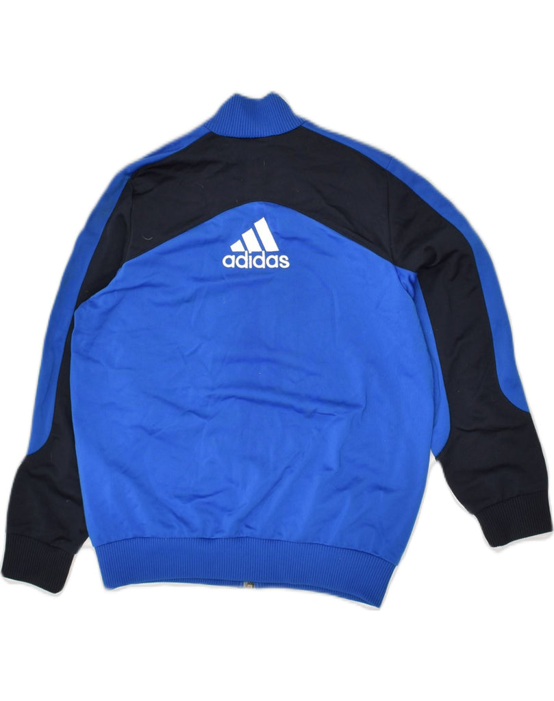 ADIDAS Boys Graphic Tracksuit Top Jacket 7-8 Years Blue Colourblock | Vintage Adidas | Thrift | Second-Hand Adidas | Used Clothing | Messina Hembry 