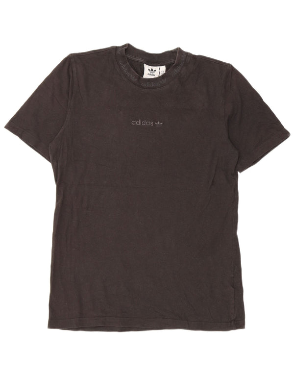 Adidas Mens T-Shirt Top Small Black Cotton