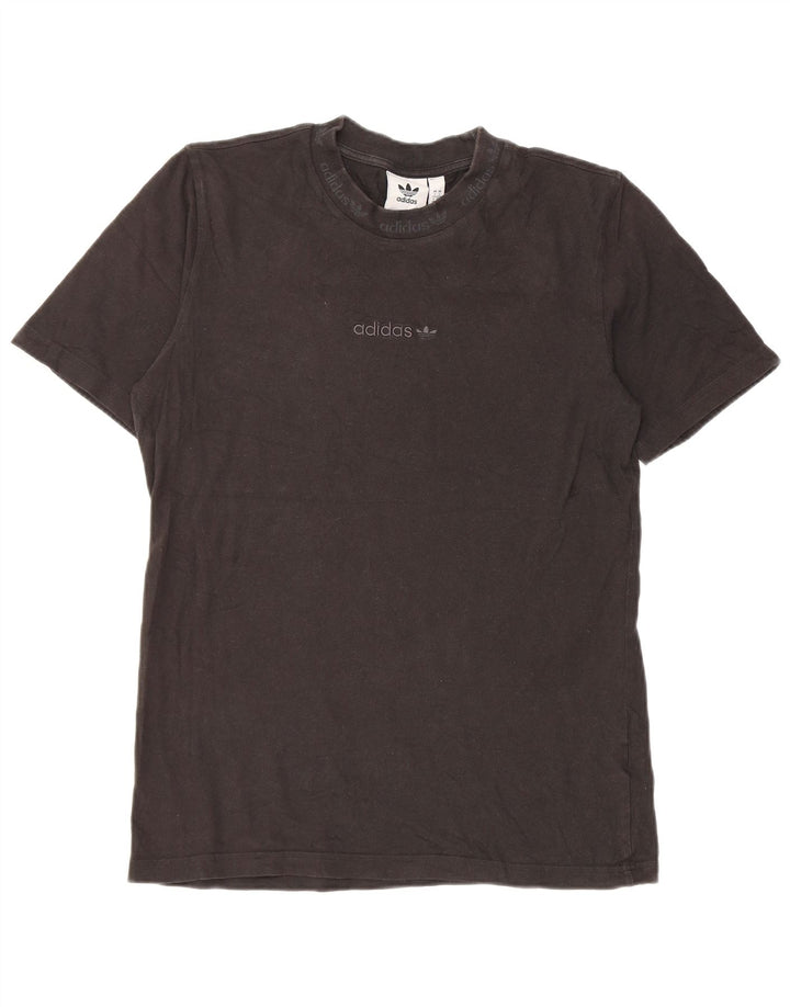 Adidas Mens T-Shirt Top Small Black Cotton