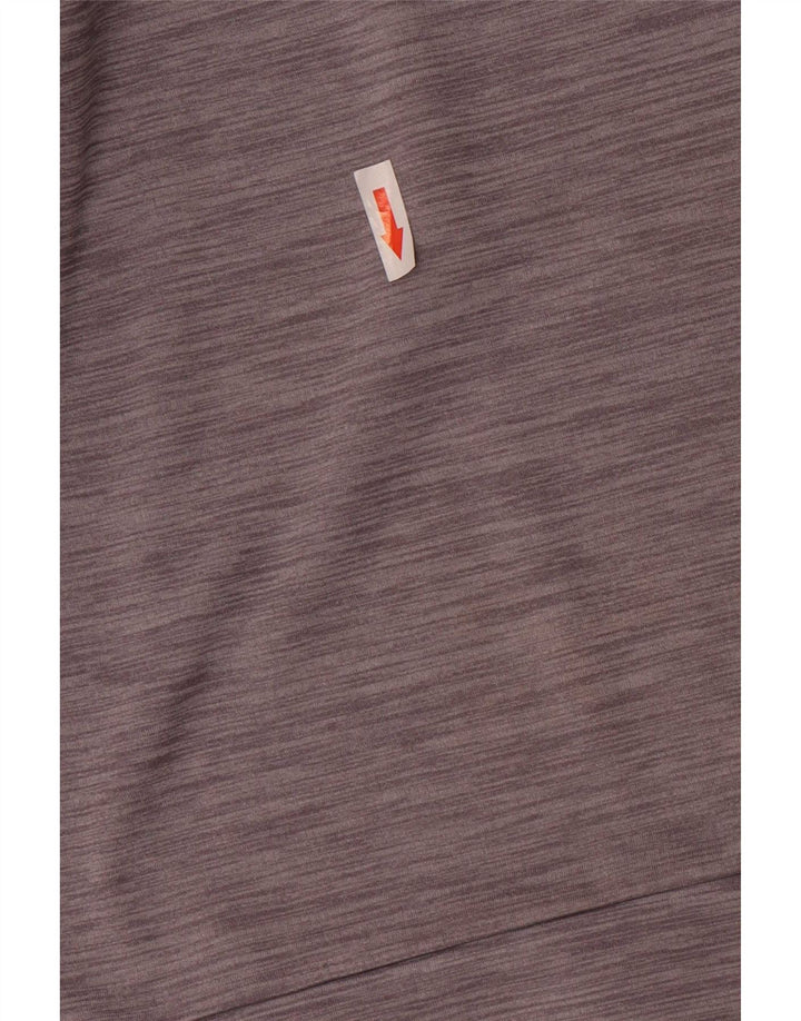 Nike Mens Dri Fit Zip Neck Pullover Tracksuit Top XL Grey Flecked Polyester