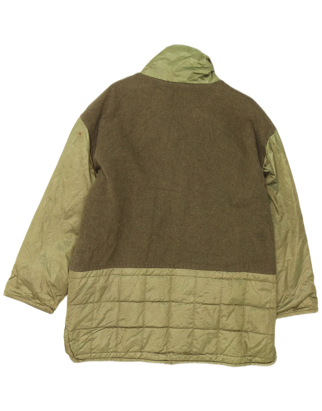 Vintage Womens Loose Fit Padded Coat IT 44 Medium Green Colourblock