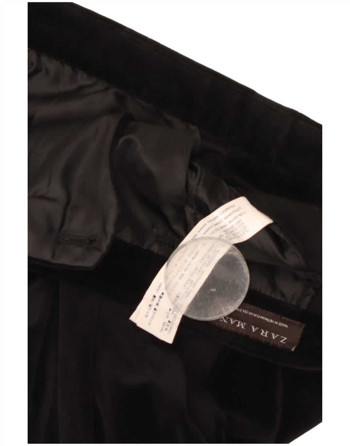 Zara Womens Slim Chino Trousers EU 40 Medium W31 L28 Black Viscose