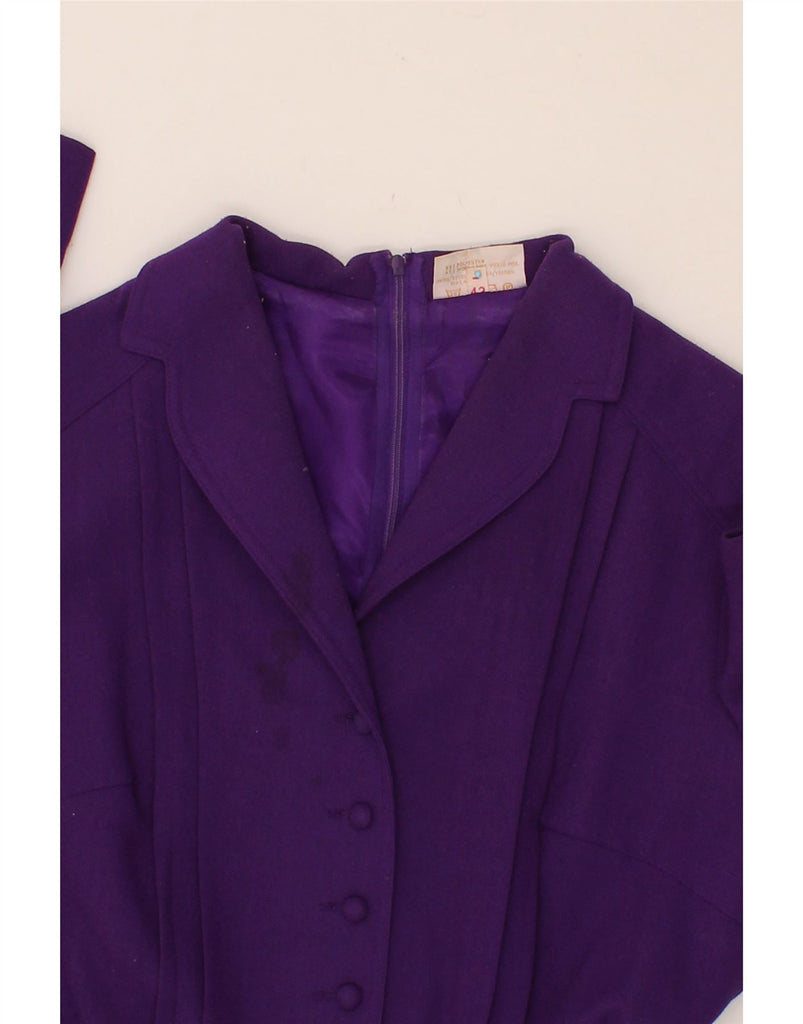 YOUR SIXTH SENSE Womens Long Sleeve Basic Dress IT 42 Medium Purple Vintage Your Sixth Sense and Second-Hand Your Sixth Sense from Messina Hembry 