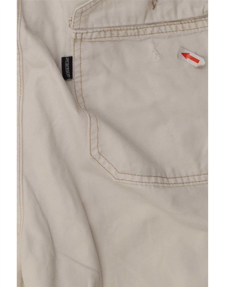 Jeckerson Mens Bermuda Shorts W36 Large White