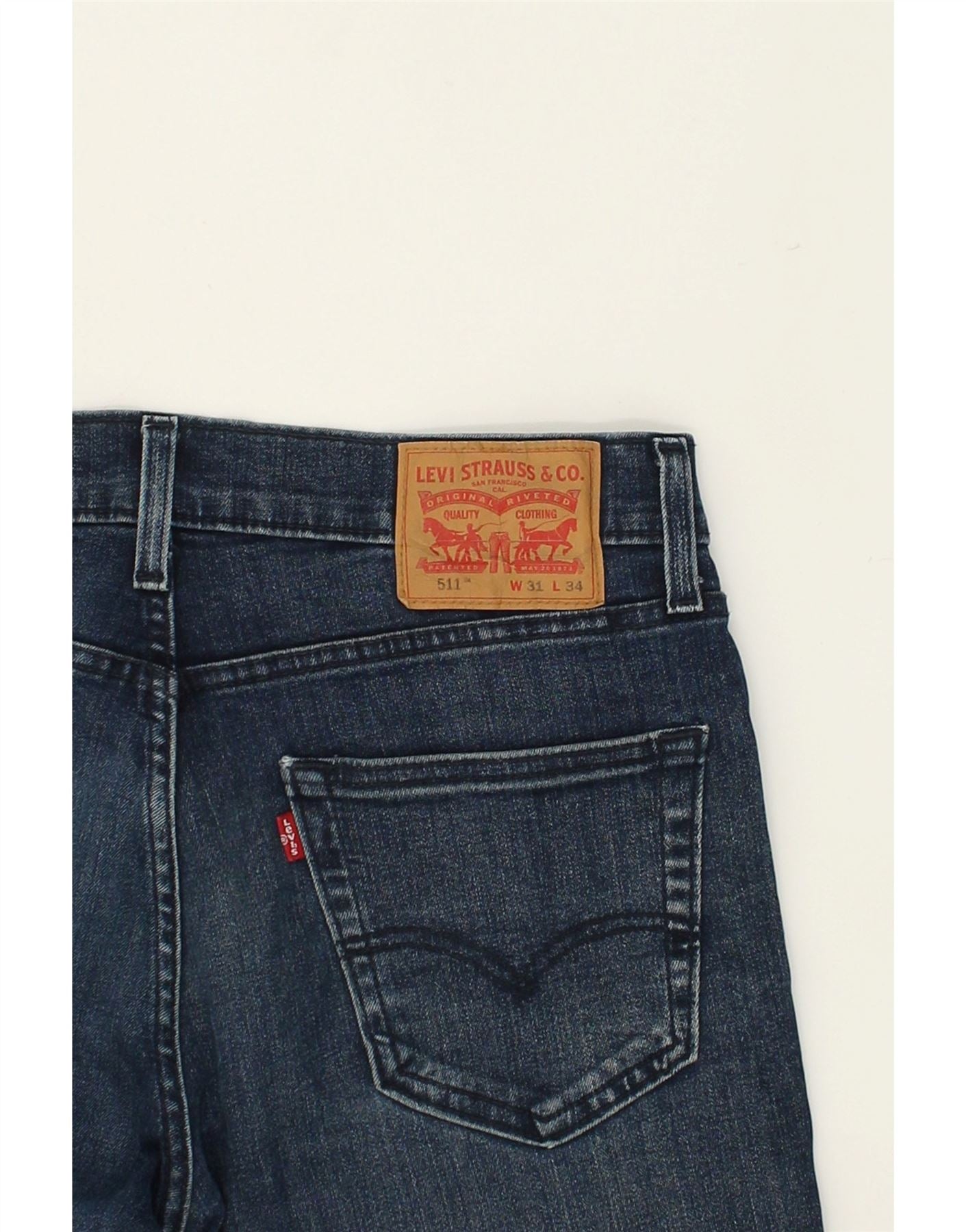 LEVI S Mens 511 Slim Jeans W31 L34 Blue Cotton Vintage Second Hand Clothing Online Messina Hembry