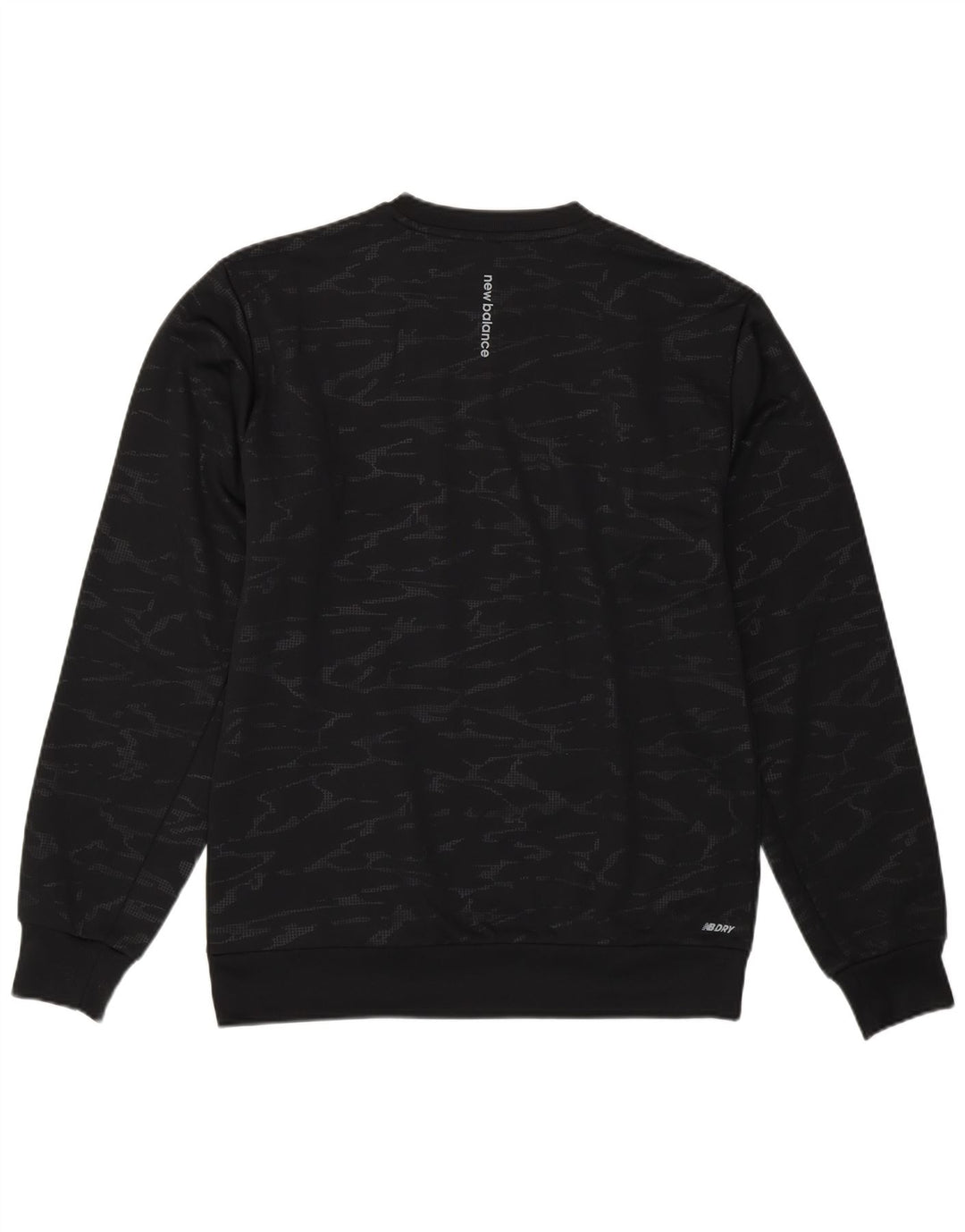 New Balance Mens Sweatshirt Jumper Small Black Camouflage Polyester