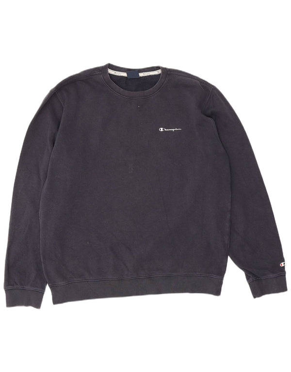 Champion Mens Sweatshirt Jumper XL Navy Blue Cotton