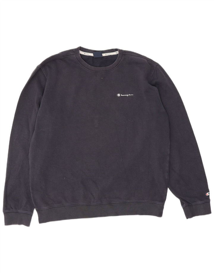 Champion Mens Sweatshirt Jumper XL Navy Blue Cotton