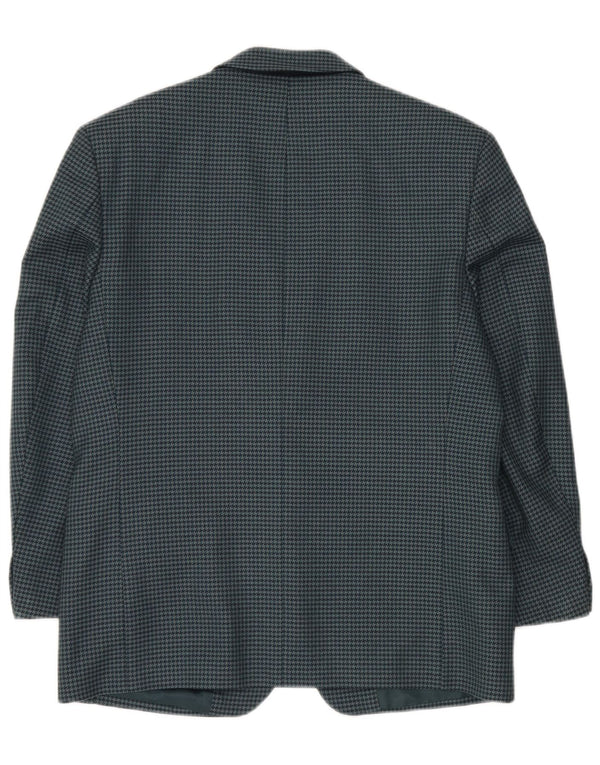 Douglas Mens 2 Button Blazer Jacket IT 50 Large Green Houndstooth