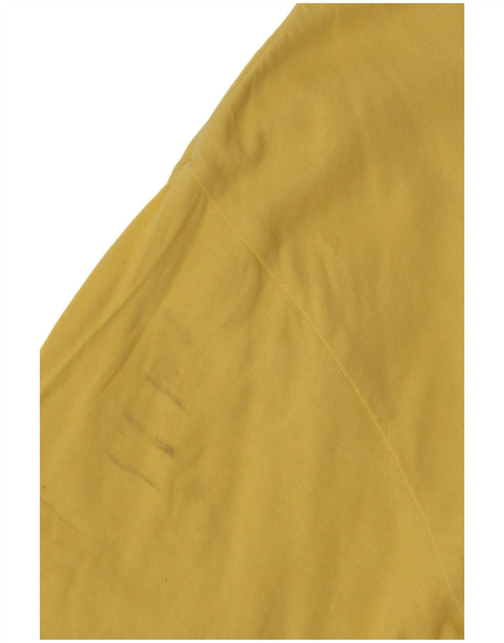 Stefanel Mens Graphic T-Shirt Top Large Yellow Cotton