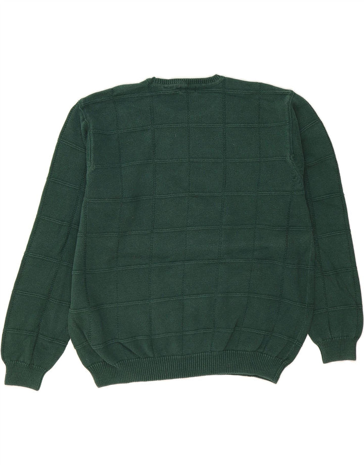 IZOD Mens Crew Neck Jumper Sweater XL Green Cotton Vintage Izod and Second-Hand Izod from Messina Hembry 