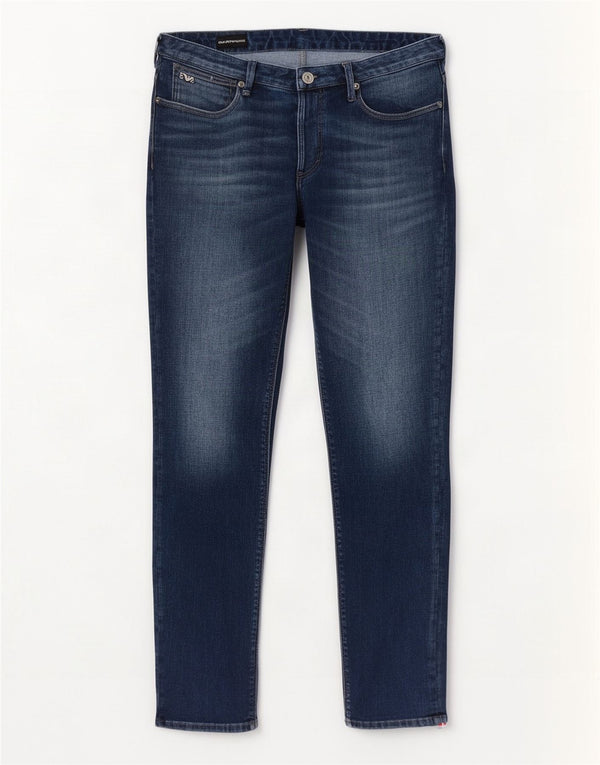 Emporio Armani Mens Slim Jeans W32 L33 Blue Cotton