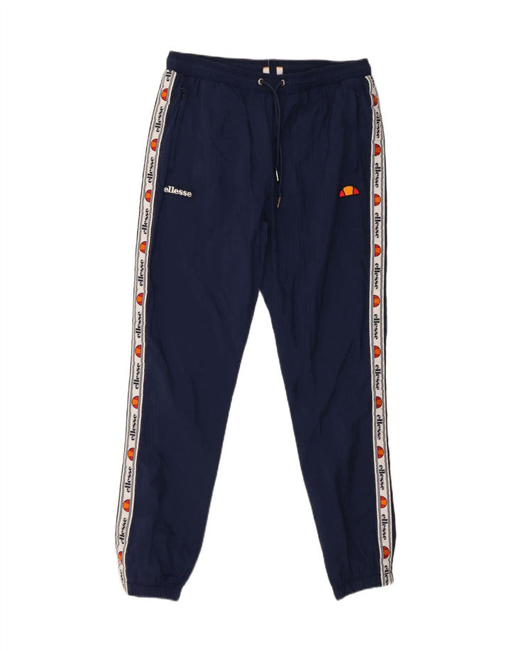Ellesse Womens Tracksuit Trousers Joggers UK 12 Medium Navy Blue Nylon
