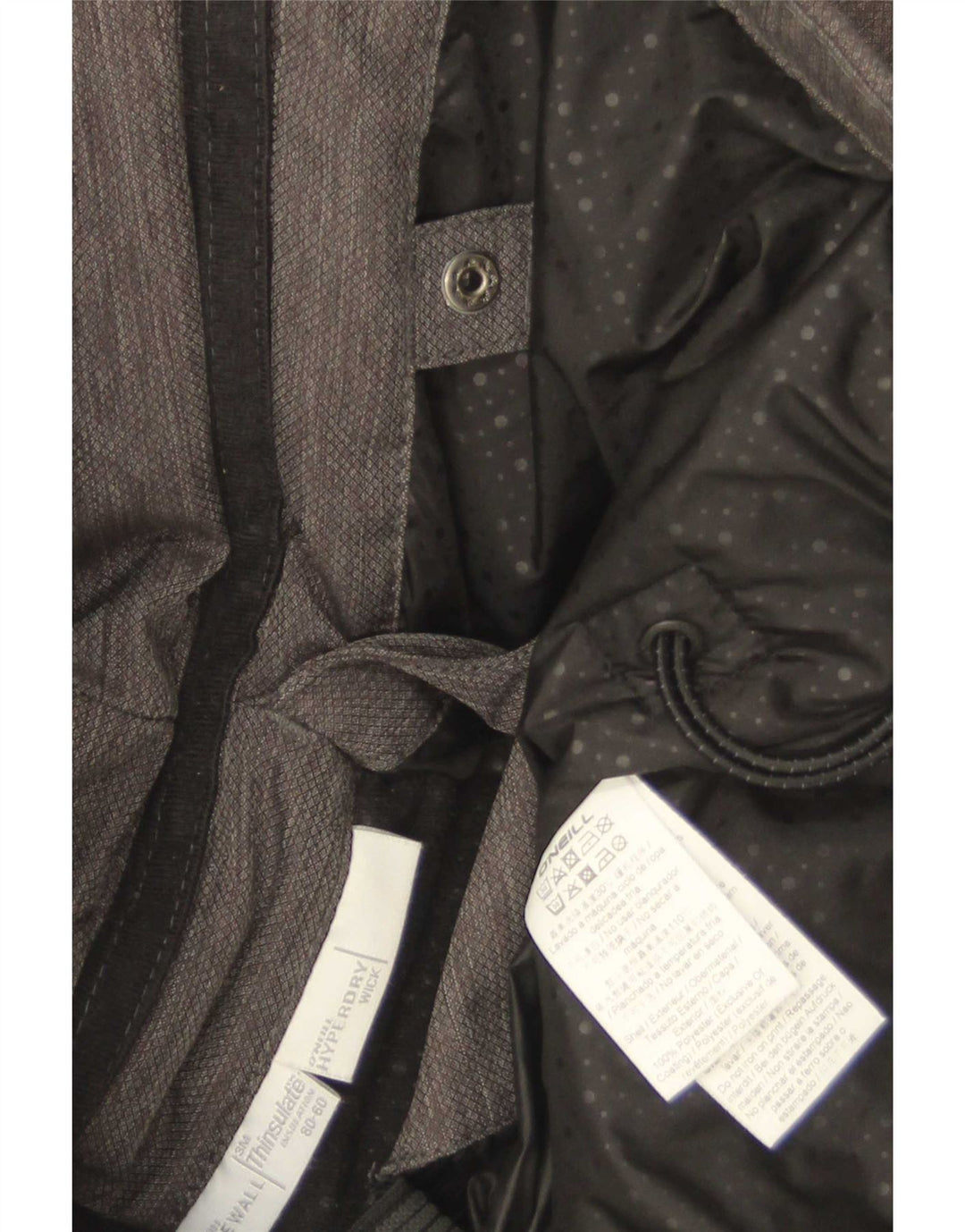 O'Neill Mens Hooded Windbreaker Jacket UK 10 Small Grey Polyester