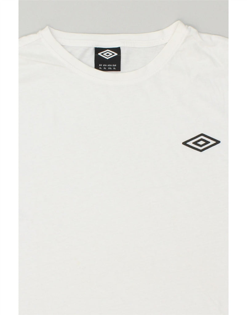 UMBRO Mens Graphic T-Shirt Top XL White Cotton | Vintage Umbro | Thrift | Second-Hand Umbro | Used Clothing | Messina Hembry 