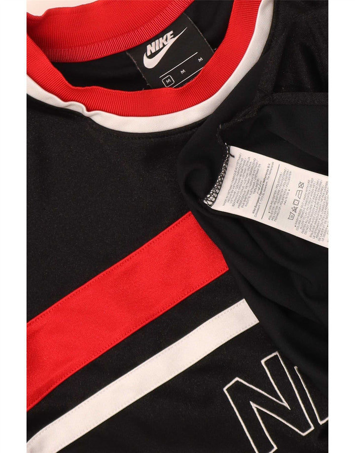 Nike Mens Regular Graphic T-Shirt Top Medium Black Colourblock Polyester