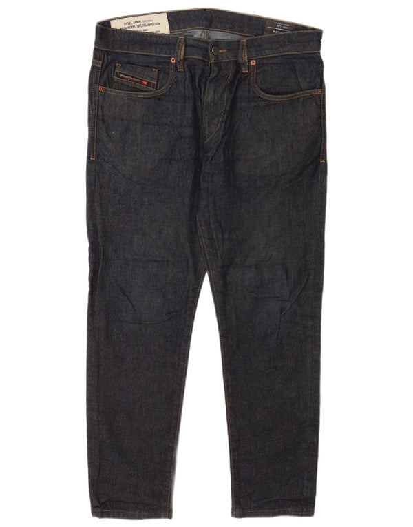 Diesel Mens D-Strukt Slim Jeans W32 L27 Navy Blue Lyocell