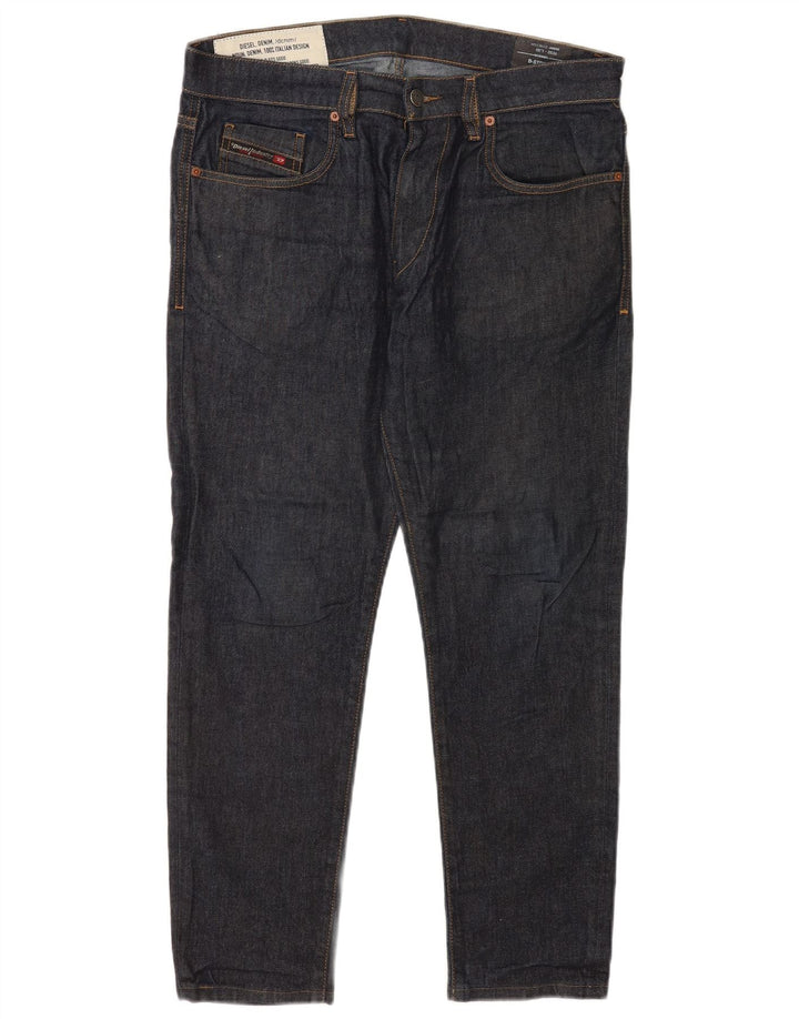 Diesel Mens D-Strukt Slim Jeans W32 L27 Navy Blue Lyocell