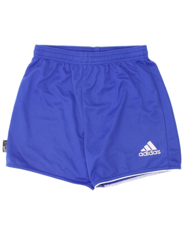 Adidas Boys Climalite Sport Shorts 9-10 Years Blue Polyester