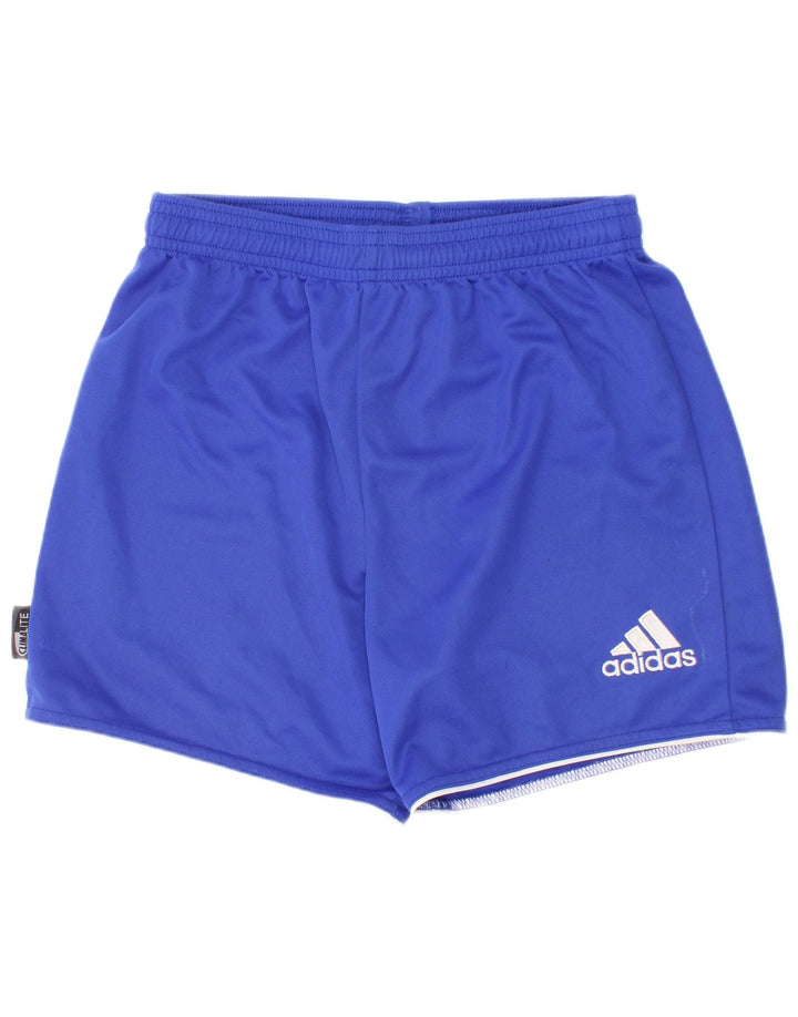 Adidas Boys Climalite Sport Shorts 9-10 Years Blue Polyester