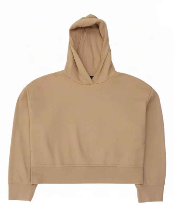 Zara Womens Oversized Hoodie Jumper UK 10 Small Beige Cotton
