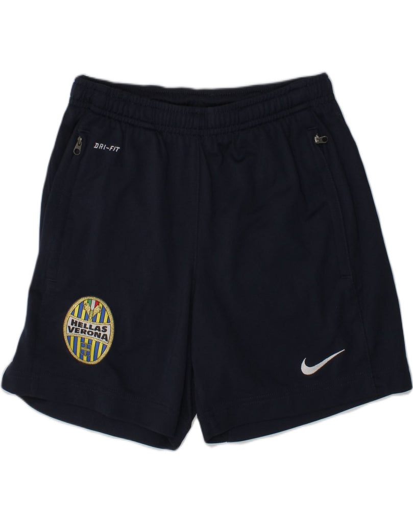 NIKE Boys Dri Fit Sport Shorts 8-9 Years Small Navy Blue Polyester | Vintage Nike | Thrift | Second-Hand Nike | Used Clothing | Messina Hembry 