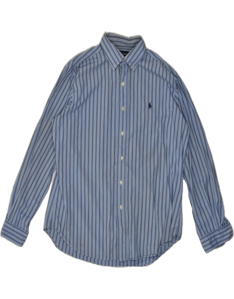 RALPH LAUREN Mens Classic Fit Shirt Size 15 1/2 Medium Blue Pinstripe | Vintage Ralph Lauren | Thrift | Second-Hand Ralph Lauren | Used Clothing | Messina Hembry 