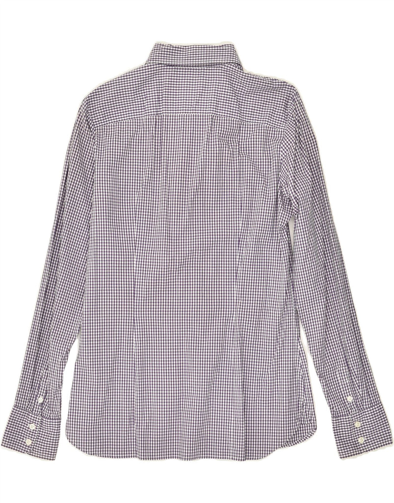 TOMMY HILFIGER Womens Stretch Shirt US 12 Large Purple Gingham Cotton | Vintage Tommy Hilfiger | Thrift | Second-Hand Tommy Hilfiger | Used Clothing | Messina Hembry 