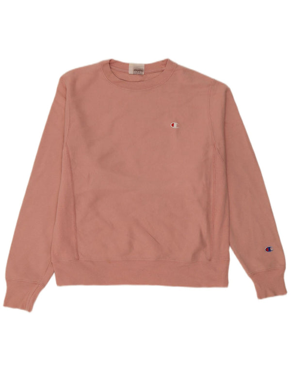 Champion Mens Sweatshirt Jumper Small Pink Cotton