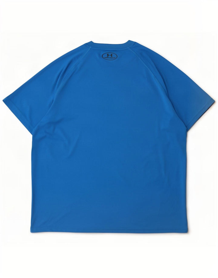 Under Armour Mens Heat Gear T-Shirt Top Large Blue