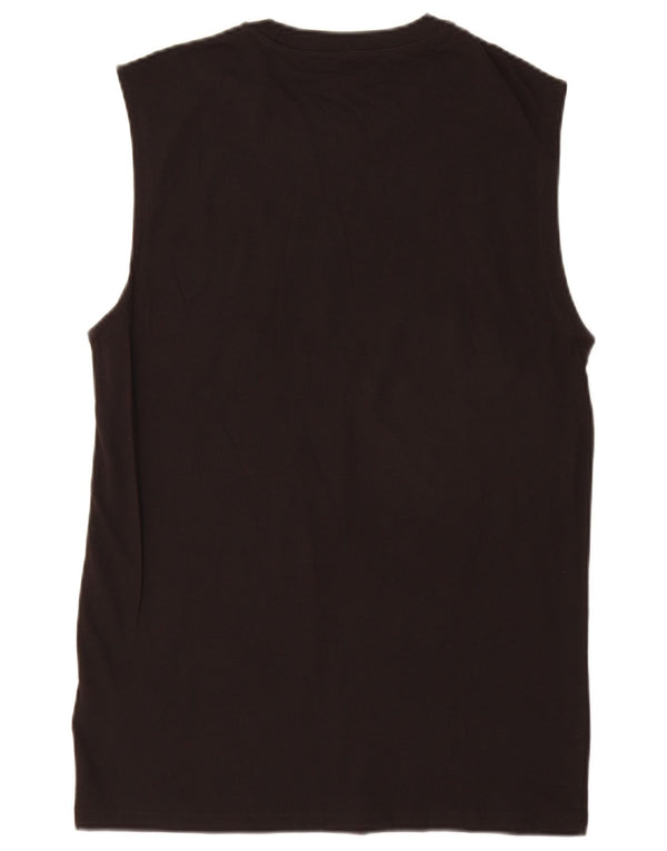 Puma Mens Graphic Vest Top Medium Black Cotton