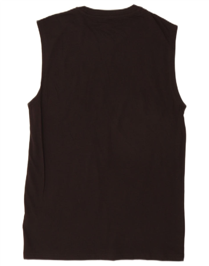 Puma Mens Graphic Vest Top Medium Black Cotton