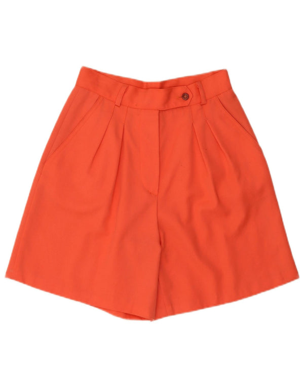 Vintage Womens High Waist Pegged Casual Shorts IT 44 Medium W26 Orange Wool