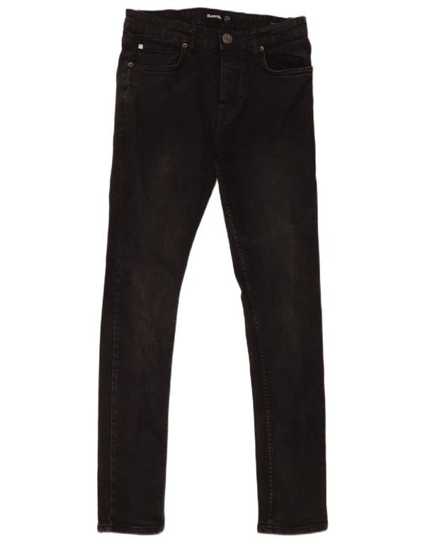 Bench Mens Skinny Jeans W32 L32 Black Cotton